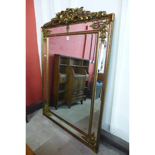 15 - A large French style gilt framed mirror with crest, 191 x 135cms   (M24238)   #