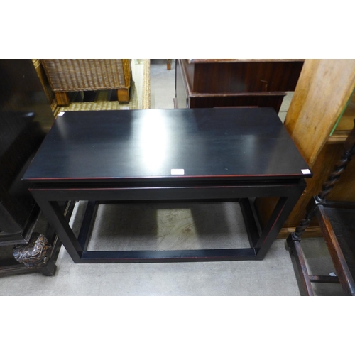 160 - A Japanese black lacquered side table