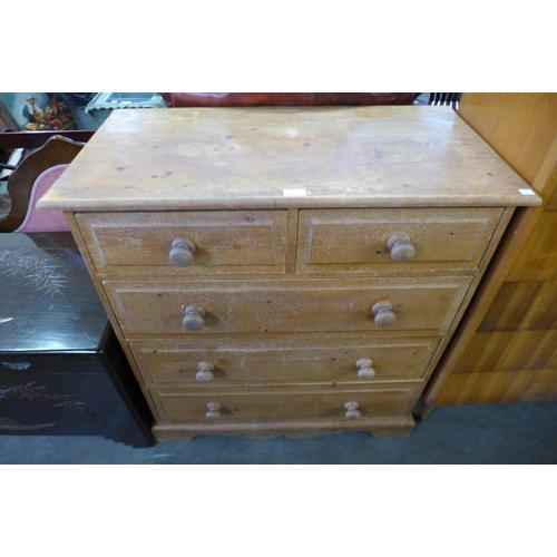 209 - A pine chest of drawers