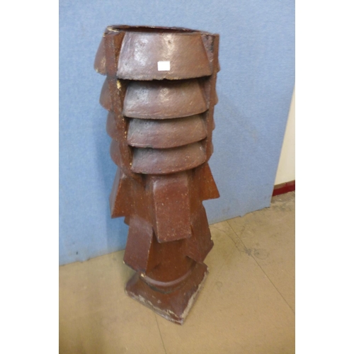 249 - A Victorian saltglazed terracotta chimney pot