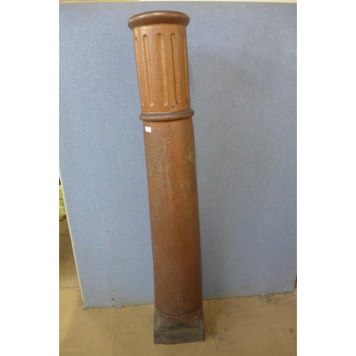 250 - A large Victorian saltglazed terracotta chimney pot