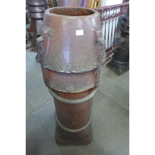 251 - A Victorian saltglazed terracotta chimney pot