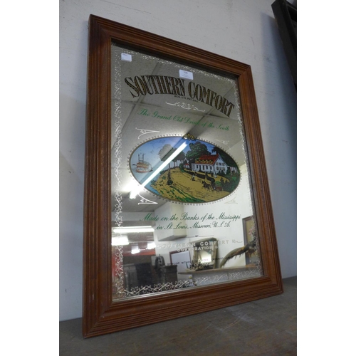 338 - A Southern Comfort advertising mirror