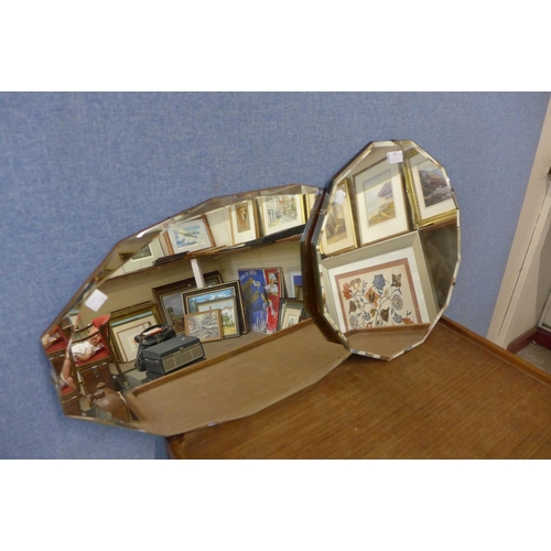 350 - Two bevelled edge mirrors