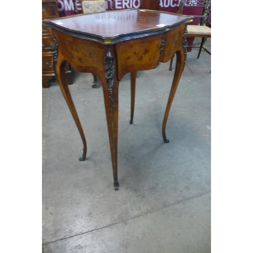 7a - A 19th Century French Louis XV style marquetry inlaid rosewood and ormolu mounted occasional table