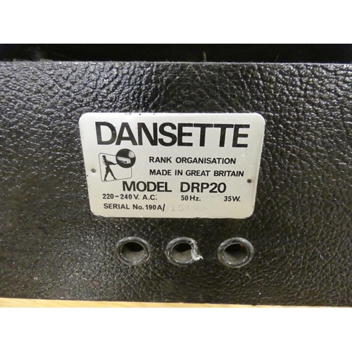 2155 - Dansette Capri portable turntable - failed electrical safety test due to damaged cable - sold as scr... 