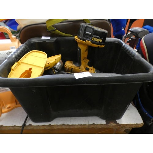 2334 - 4 DeWalt drills with qty. of batteries