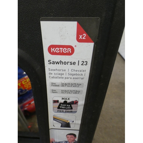 2340 - Pr of Keter sawhorses