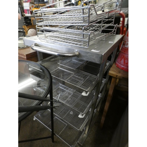 2359 - Mobile prep trolley with four drawers