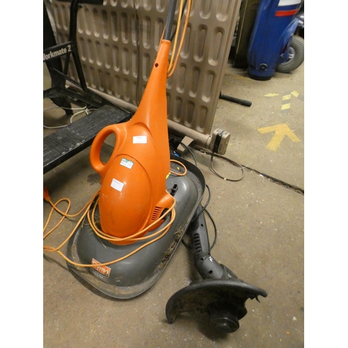 2363 - Flymo Minimo 240v electric hover mower with Macallister strimmer