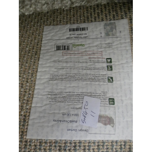 2370 - Dunelm 160 x 230 grey & blue rug