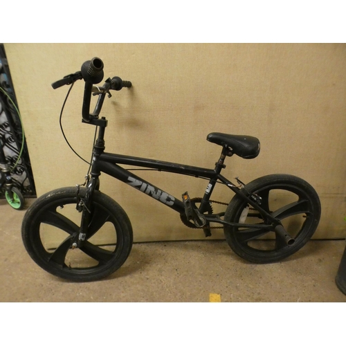 2388 - Zinc black BMX with 3-push scooters