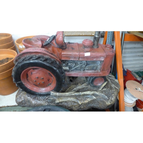 2411 - Large tractor water fountain with lights & mist effect