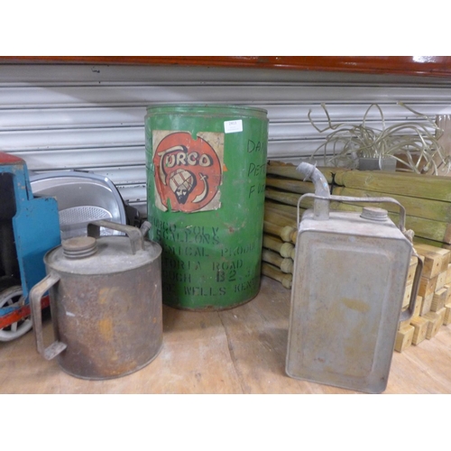 2413 - 3 Vintage fuel cans
