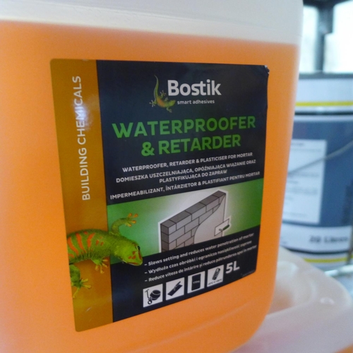 2446 - 5 x 5ltr Bostik waterproofer and retardant