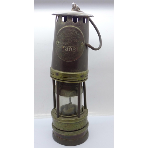 602 - An Ackroyd & Best miner's safety lamp