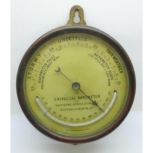625 - A wall mounted Universal Barometer for Mariners, Agriculturists, Horticulturists, etc.