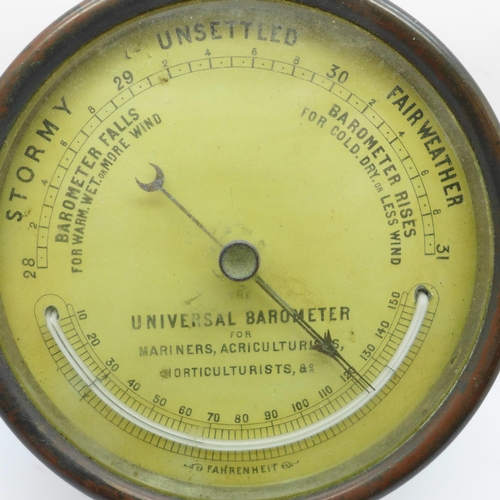 625 - A wall mounted Universal Barometer for Mariners, Agriculturists, Horticulturists, etc.