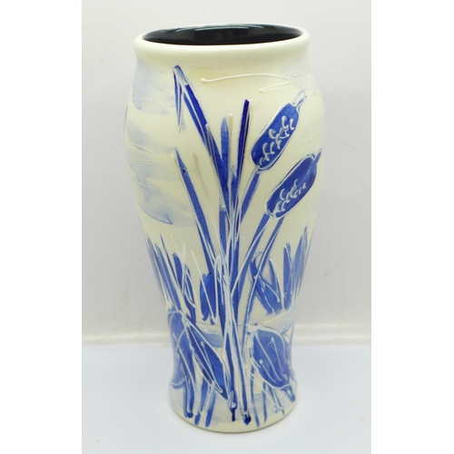655 - An Anita Harris art pottery vase, signed in gold on the base, 18cm
