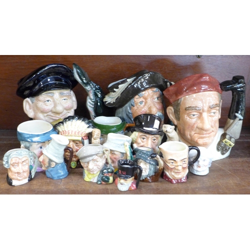 679 - Three Royal Doulton large character jugs and eleven others