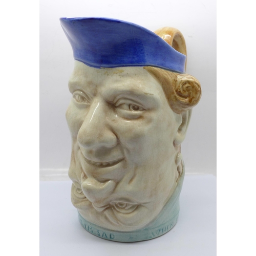 682 - A large two faced character jug