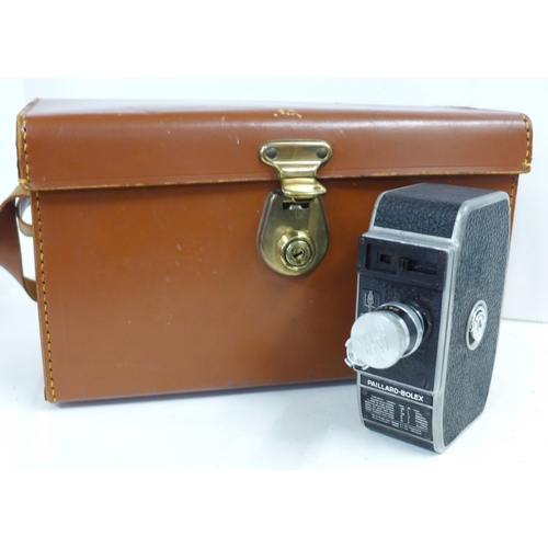 703 - A Bolex Paillard L8 (late model) 8mm cine camera dated by serial number to 1952 in original box with... 