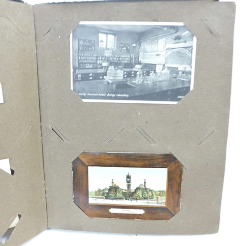 720 - Postcards; a vintage postcard album and collection (68 cards)