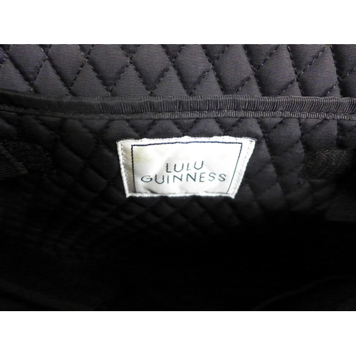 727 - A Lulu Guinness handbag, a crocodile skin handbag and one faux