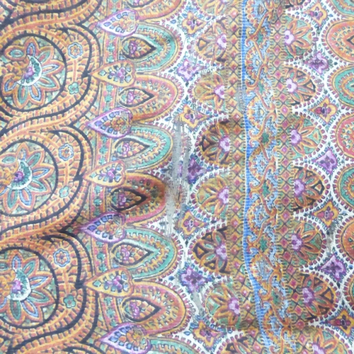730 - A silk shawl, a/f