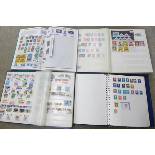 744 - Four albums of stamps