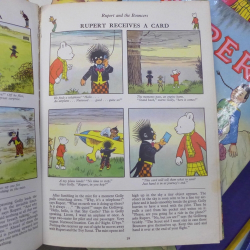 759 - A collection of Rupert Bear annuals, a Ladybird book, Rupert and the Frog Song, by Paul McCartney