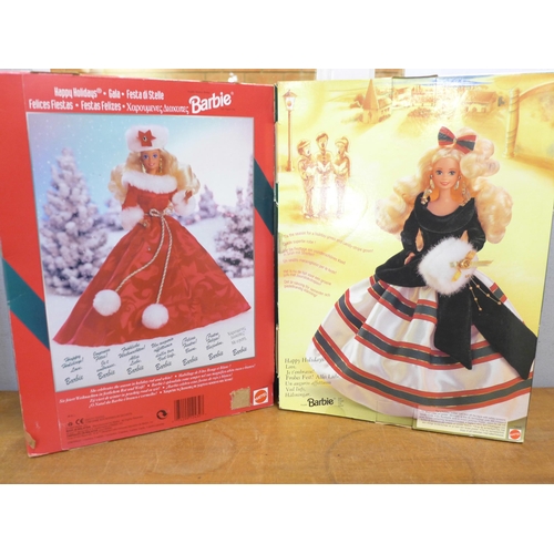 773 - A Special Edition boxed Barbie Dolls 'Happy Holidays' and Winter version, both 1994