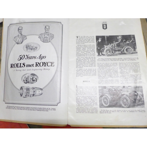 785 - A collection of books on mechanical engineering, including a Rolls-Royce News 1954