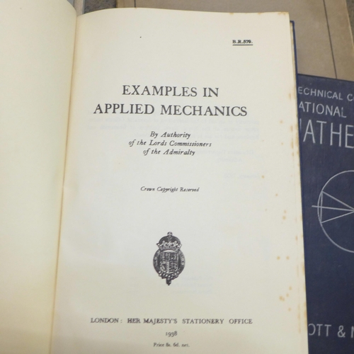 785 - A collection of books on mechanical engineering, including a Rolls-Royce News 1954