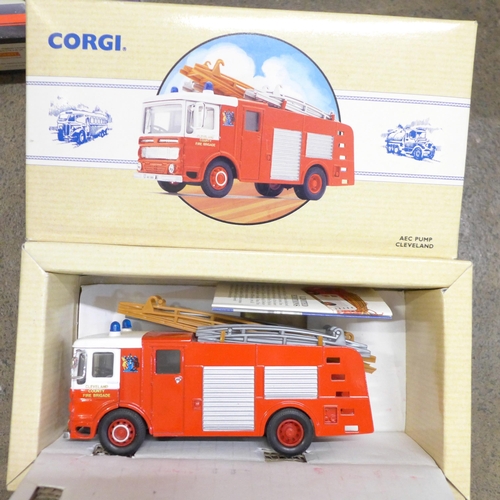 786 - A collection of boxed Corgi Classic and Trackside models