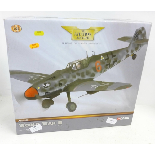 792 - A Corgi AA34901 1:32 scale World War II Messerschmitt BF109G RED, boxed