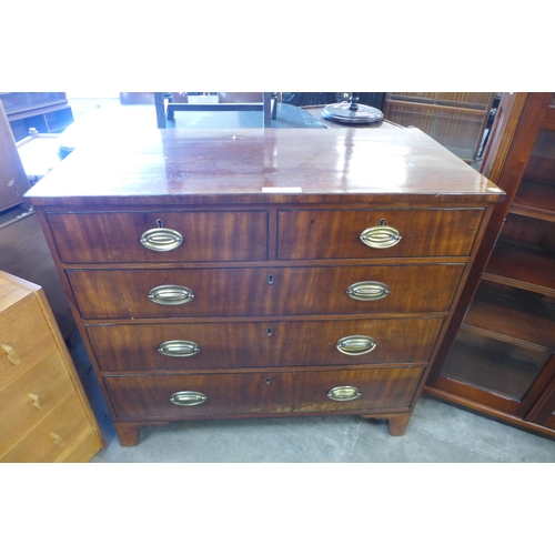 145 - A George III mahogany chest of drawers