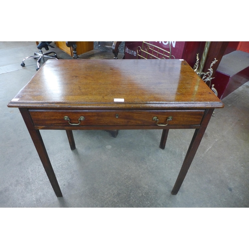 17 - A George II mahogany single drawer side table