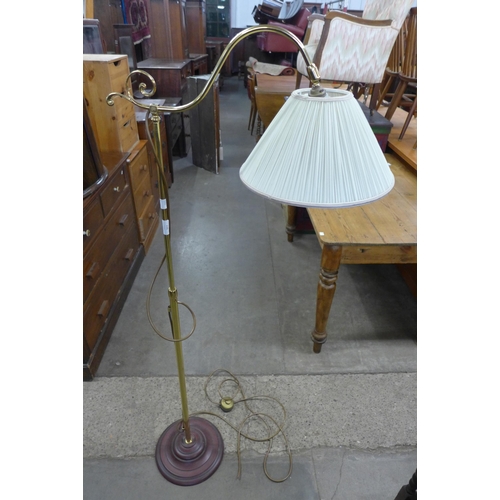 236 - A brass standard lamp