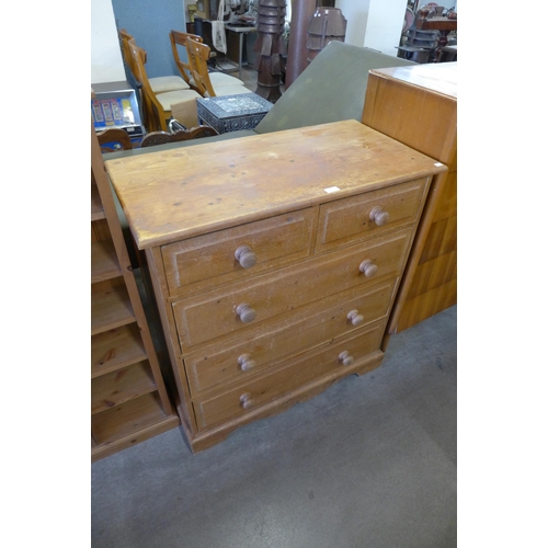 257 - A pine chest of drawers