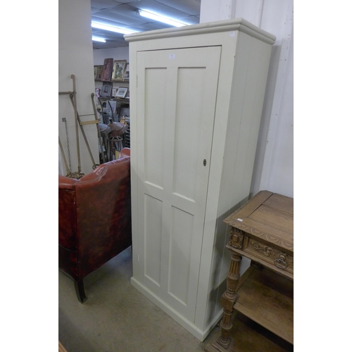 281 - A Victorian painted pine single door cupboard