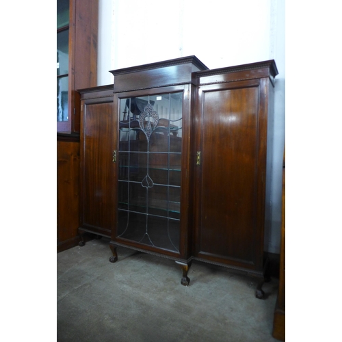 69 - An Edward VII mahogany breakfront bookcase