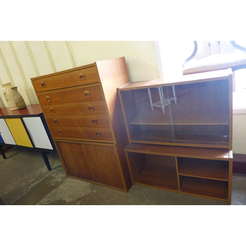 86 - Five Danish PS furniture teak cabinets
