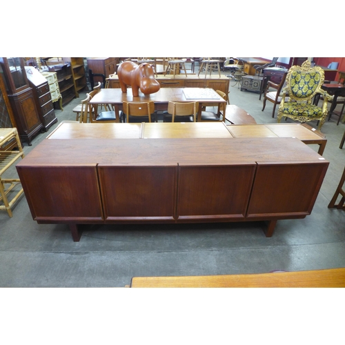 91 - A Danish fitted four door sideboard