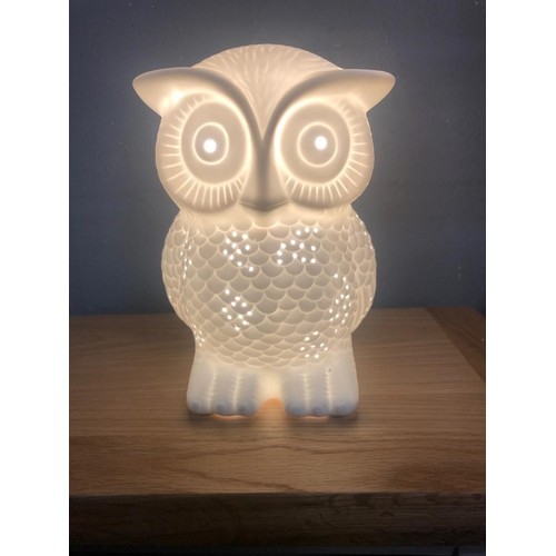 1451 - A white owl lamp (LP00711)   #