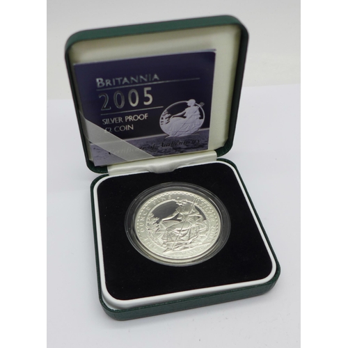 1059 - A 2005 Royal Mint silver proof Britannia coin, 999 fine silver