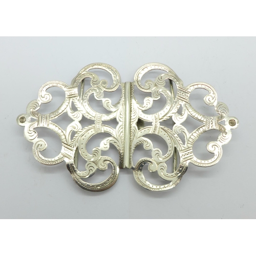 1061 - A silver nurse's buckle, Birmingham 1900