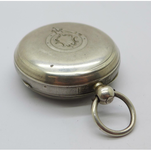 1101 - A silver pocket watch, the dial marked J.G. Graves, Sheffield