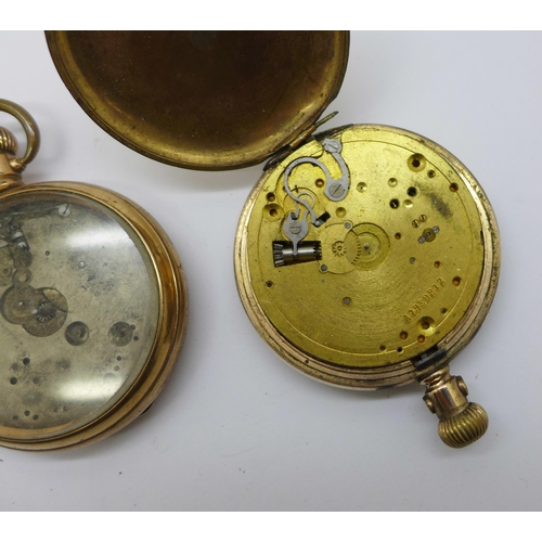 1104 - Two pocket watch movements/cases, a/f