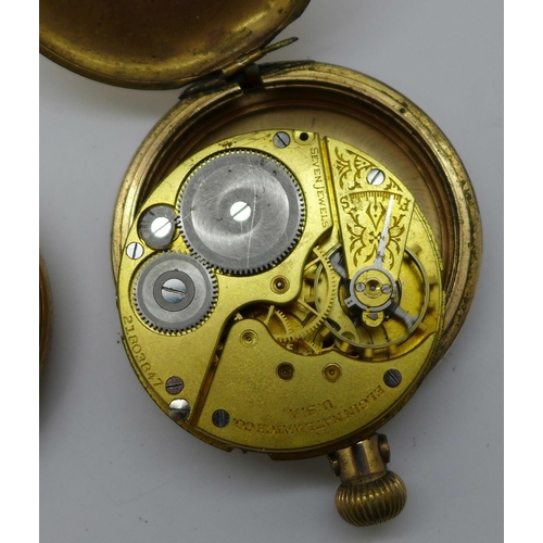 1104 - Two pocket watch movements/cases, a/f